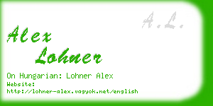 alex lohner business card